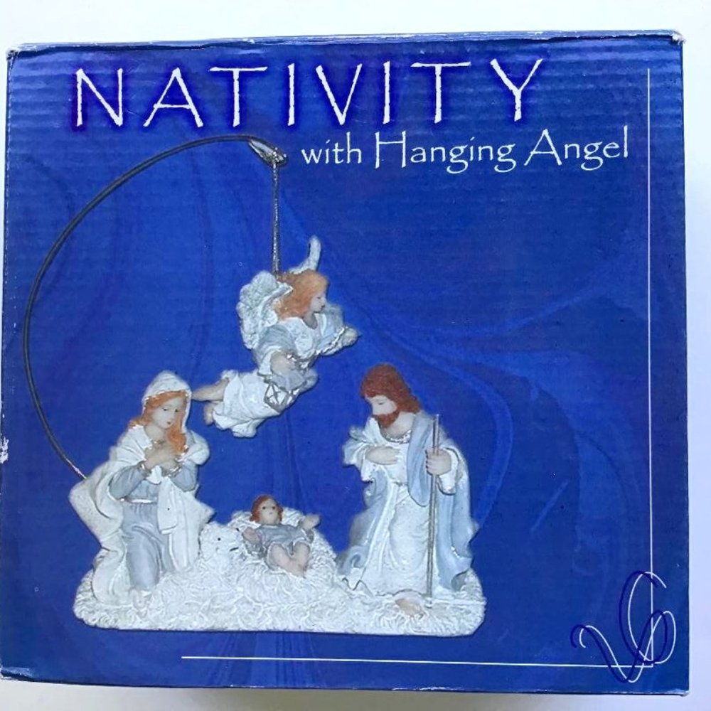 NATIVITY with Hanging Angel